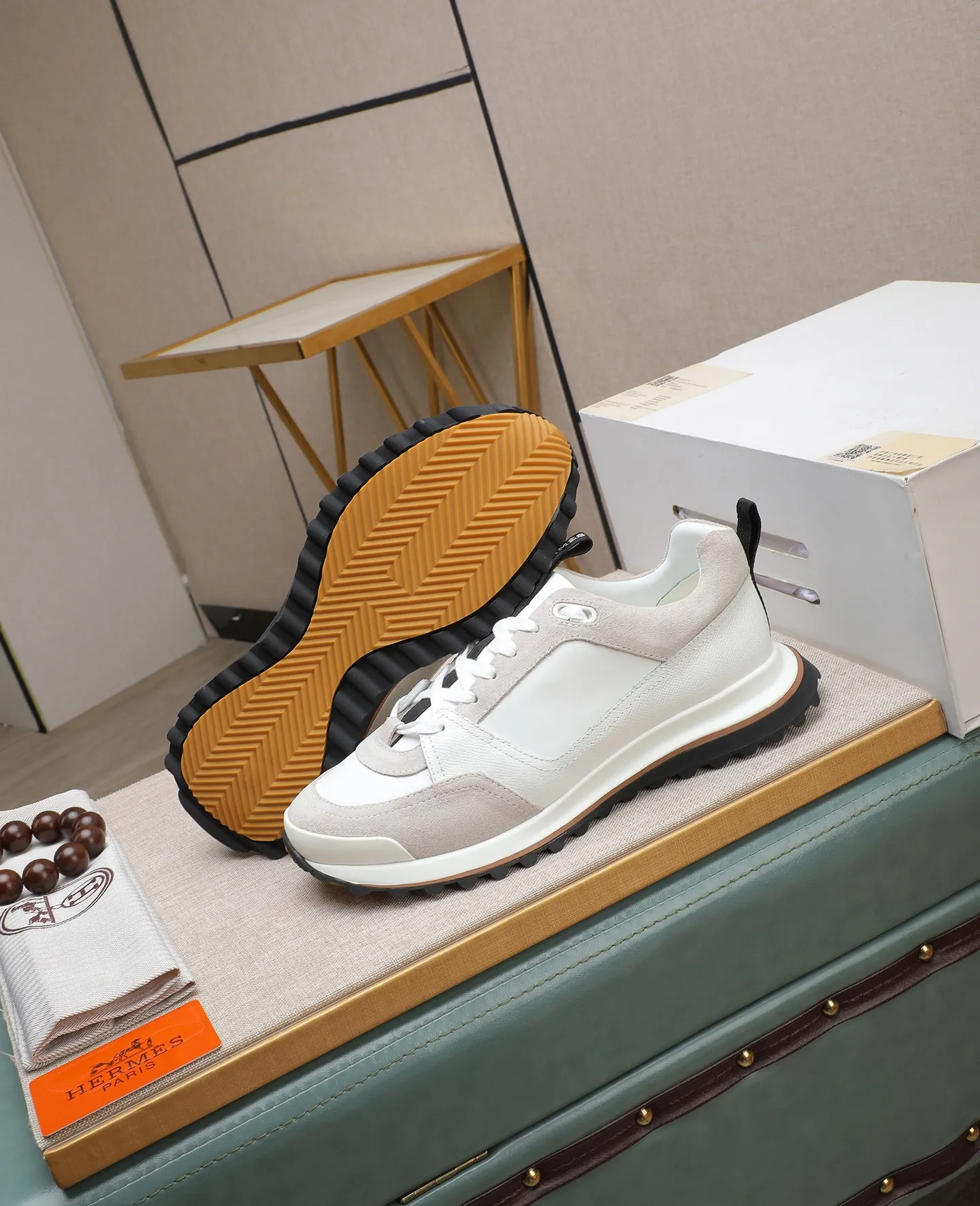 Men's shoes 💰760 Hermes🐴 25ss new autumn and winter products! Classic boot shape + British color matching design, imported calfskin, classic and durable! The original inverted mold last, the ultimate 1:1 shape, and the imported high-end cowhide presents a refined texture! Open the mold to customize the A-grade high-density private mold outsole with luxurious packaging! - Unique quality, 39-44 (38 45 46 customized)